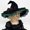 dark green, variant on Halloween witch hat, wizard hat, gothic dark costume, cosplay, pointed top witch hat head accessory