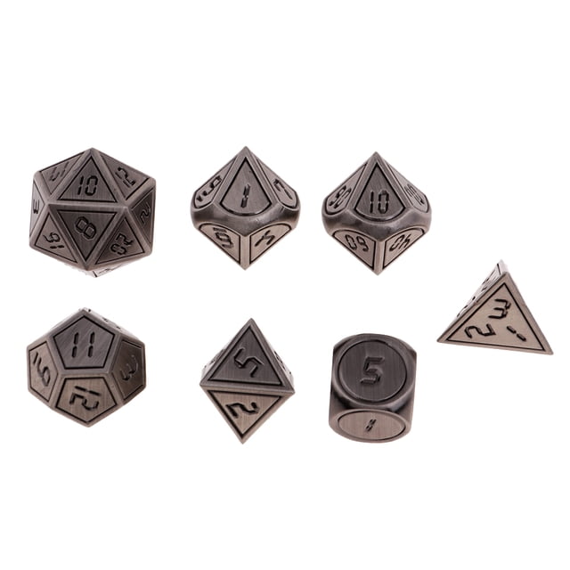 Juego De Dados Poliédricos De 7 Piezas Para Juegos De Rol DND De Mazmorras Y Dragones 05 Sunnimix Dados poliédricos