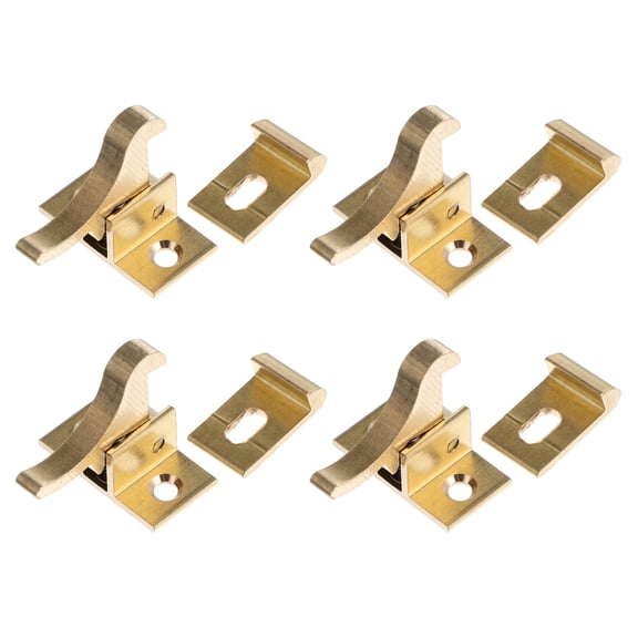LOLIPPYY 4-Pack Brass Window Sash Locks Elbow Latch Door Catch for , Doors, Cabinets - , Resistant, Beige 1.5 Inch