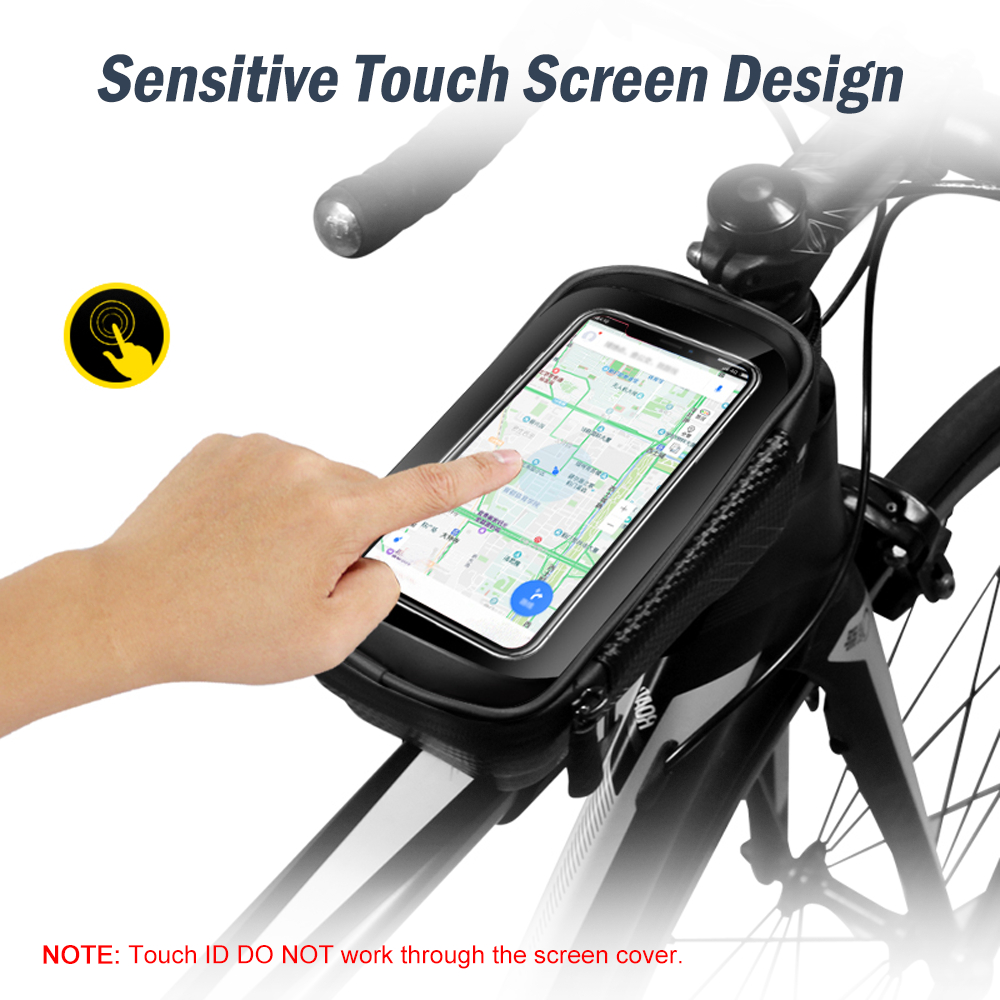 Speedy Panther Bike Phone Bag Waterproof Bike Frame Front Tube Bag Cycling Handlebar Bicycle Mount Holder Bag for 6.0 Phone with Touch Screen Case