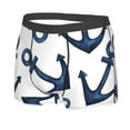 thumbnail image 2 of Naloa Navy Blue Anchor Print Mens Underwear - Boxers for Men, Classic Briefs for Men, 2 of 9