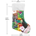 thumbnail image 2 of 2 Pack Tropical Bird Toucan Christmas Stockings 17.7 Inch Gift Holders for Party Holiday Decorations Ornaments（945） Holiday Decor, 2 of 7