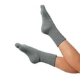 thumbnail image 4 of COUVER Women’s Fuzzy Fleece Cabin Slipper Socks, Charcoal, Size 5–9, 3 Pairs, 4 of 8