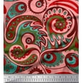 thumbnail image 1 of Soimoi Cotton Voile Fabric Artistic Paisley Printed Fabric 1 Yard 42 Inch Wide, 1 of 1