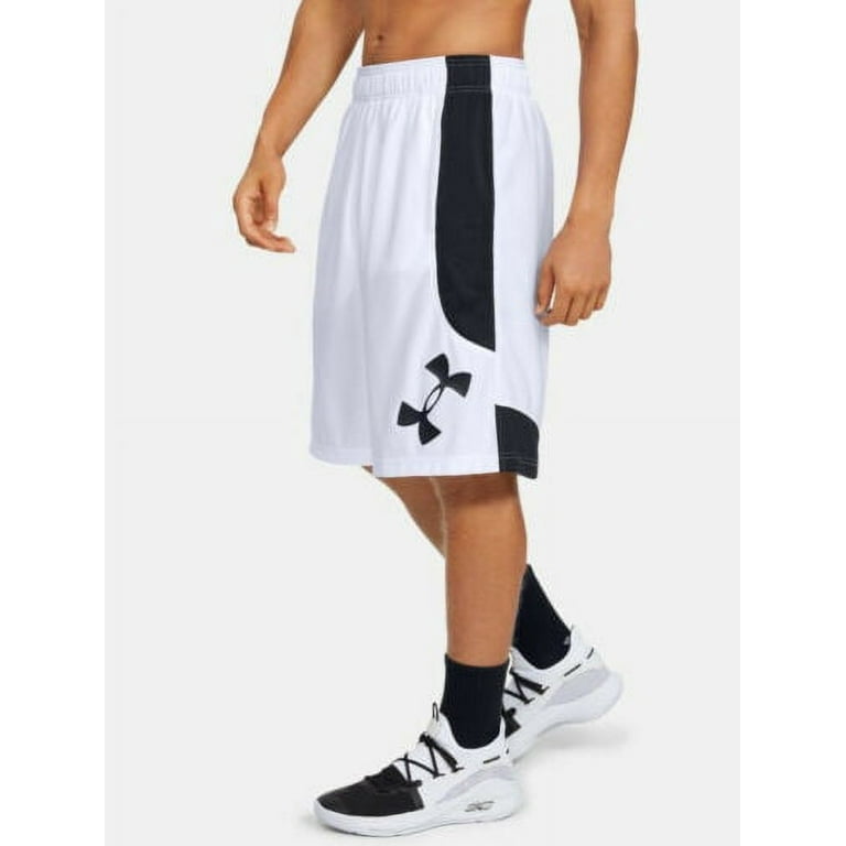 Under Armour Men's UA Perimeter Basketball Shorts 1351284-100 White/Black 