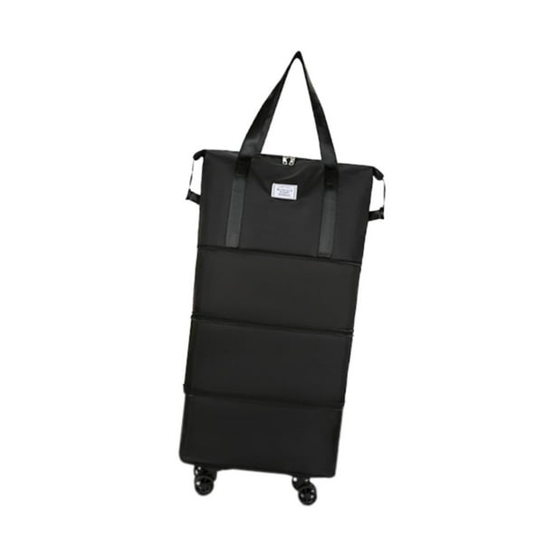 Bolsa de viaje plegable expandible con ruedas, bolsa de mano plegable, bolsa de viaje Negro Tres Expandir