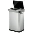 EKO Horizon 11.9 Gallon Brushed Stainless Steel Motion Sensor Trash Can