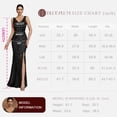 thumbnail image 6 of Elegant Long Sequin Formal Dress V-Neck Slit Design, Stretchy Fitted Glamorous, 6 of 6