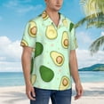 thumbnail image 3 of Kll Men'S Hawaiian Shirt Short Sleeve Button Down Beach Shirts-Avocado, 3 of 7