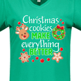 thumbnail image 4 of Inktastic Christmas Cookies Make Everything Better Women's V-Neck T-Shirt, 4 of 5