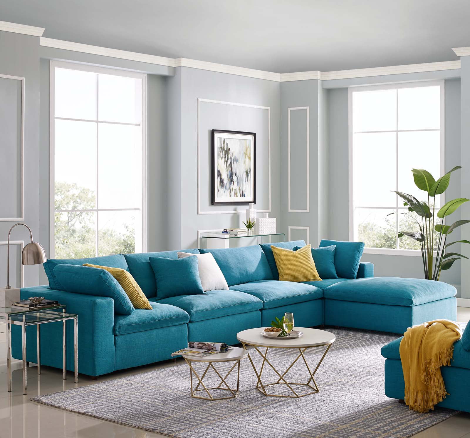 Blue Sofa Living Room Ideas - MAXIPX