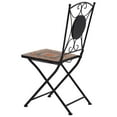 thumbnail image 5 of vidaXL Chaises Bistro Mosaïque 2 Pcs Orange/gris, 5 of 5