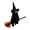 #Blacklack-No lights, variant on Halloween Ghost Riding Broom Decoration, Hanging Witch Hat Ghost Decor with Broomstick Design Lightweight Structure And Easy Suspension, Festive Decoration, Spooky Halloween Decorations