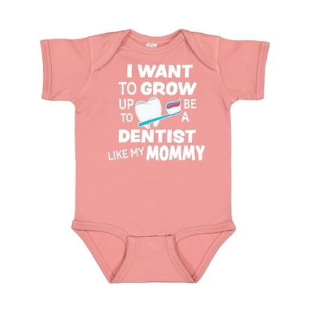 

Inktastic I Want To Grow up To Be a Dentist Like My Mommy Gift Baby Boy or Baby Girl Bodysuit