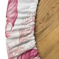 thumbnail image 5 of Ambesonne Tropical Fitted Round Tablecloth, Hibiscuses Scenery Print, 45"- 56" Diameter, Pastel Pink and Pale Fuchsia, 5 of 5