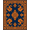 Orange, Pattern 2, variant on ODIKA 2x3 Machine Washable Non-Slip Area Rug, Celestial Garden Mystical Enchanted Ethereal Bloom Whisper High Traffic Rug, Blue, 517689