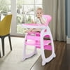 3 in 1 Baby Highchair Infant Toddler Table Chair Set Adjustable Seat Pink