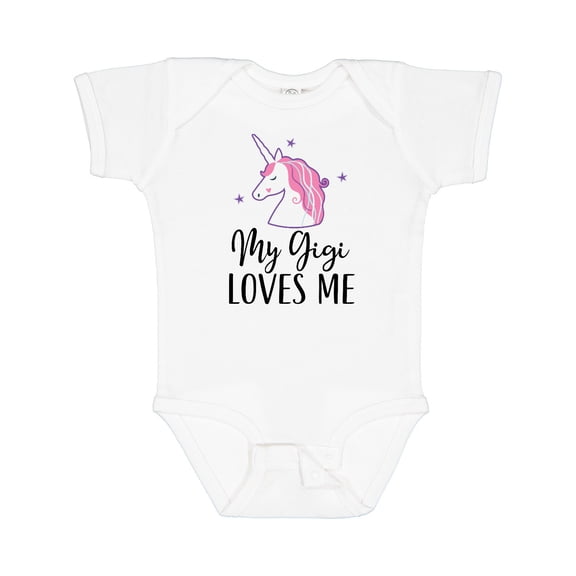 Inktastic My Gigi Loves Me Unicorn Girls Girls Baby Bodysuit