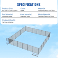 thumbnail image 3 of 4x12 FT Mesh Inground Pool Fence Black, Safety Barrier with Stainless Steel Legs and Teslin PVC, DIY Easy Install for Kids and Pets Protection, 3 of 3