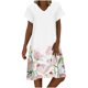 thumbnail image 1 of Vestidos casuales de verano para mujer Vestido suelto de manga corta con estampado floral de playa con cuello en V para mujer Pompotops ghjkhdj13442, 1 of 5