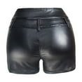 thumbnail image 1 of Pantalon de Moto en PU pour Femmes, Taille Haute, Extensible, Coupe Ajustée, Effet Liftant des Hanches, 1 of 6