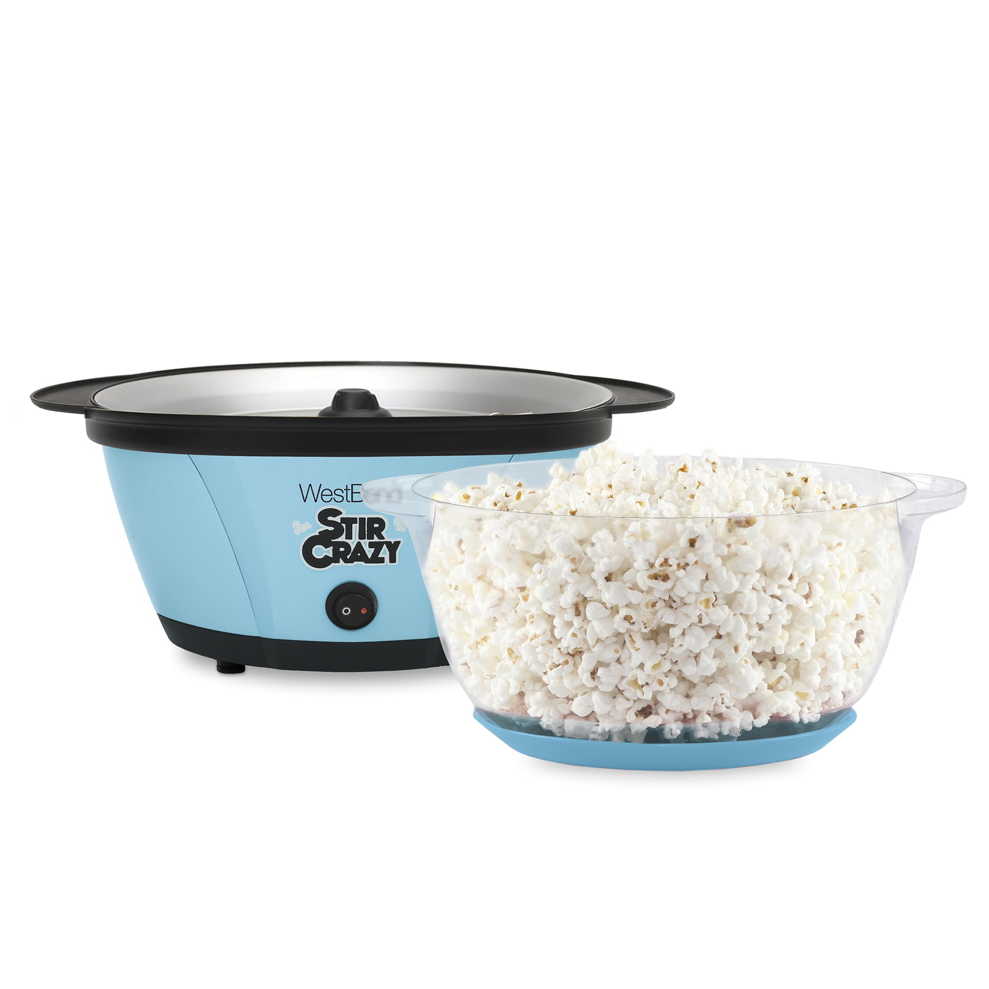 West Bend Blue Tabletop Popcorn Machine, 4 Quart Capacity, Easy to Use &  Clean, cETL Safety Listed