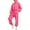 Hot Pink, variant on sususu Lounge Sets for Women,Matching Set Winter Warm Hooded Tracksuit Set Featuring Short Crop Top And High Waist Trousers For Casual Fall Outfits - Hot Pink