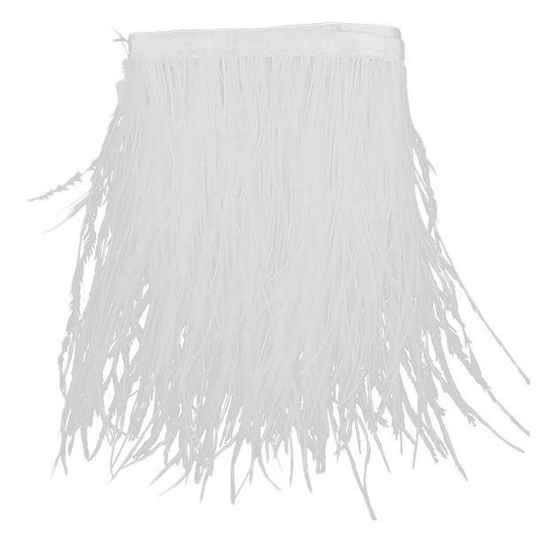 Franjas Adornos con Plumas de Decoración color blanco BLESIY Pluma de avestruz