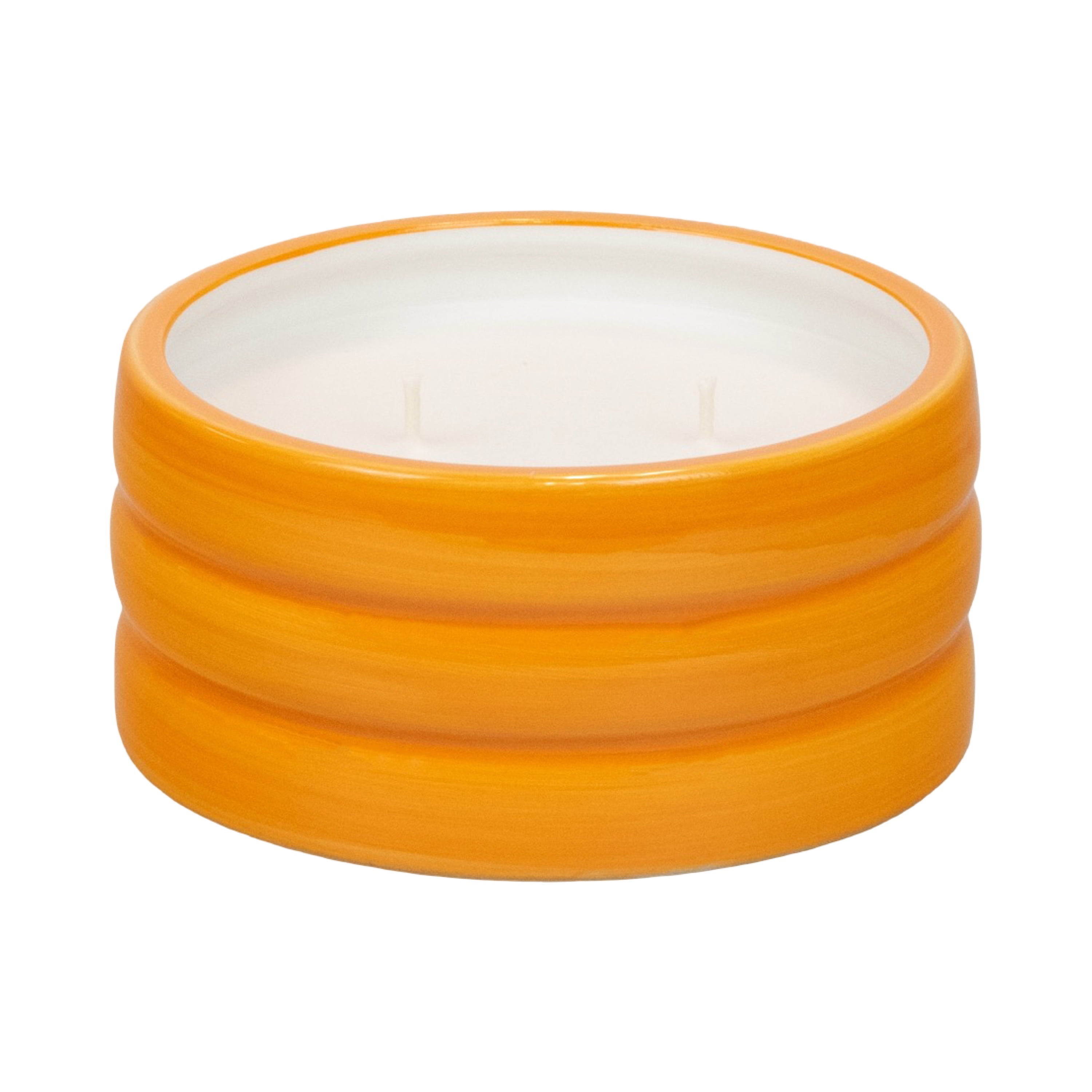 Mainstays 1-Wick Ceramic Waffle Scented Jar Candle, Maple Pumpkin Latte, 12 oz.