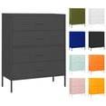 thumbnail image 2 of vidaXL Commode pour Chambre à Coucher Buffet Armoire de Rangement Acier, 2 of 6