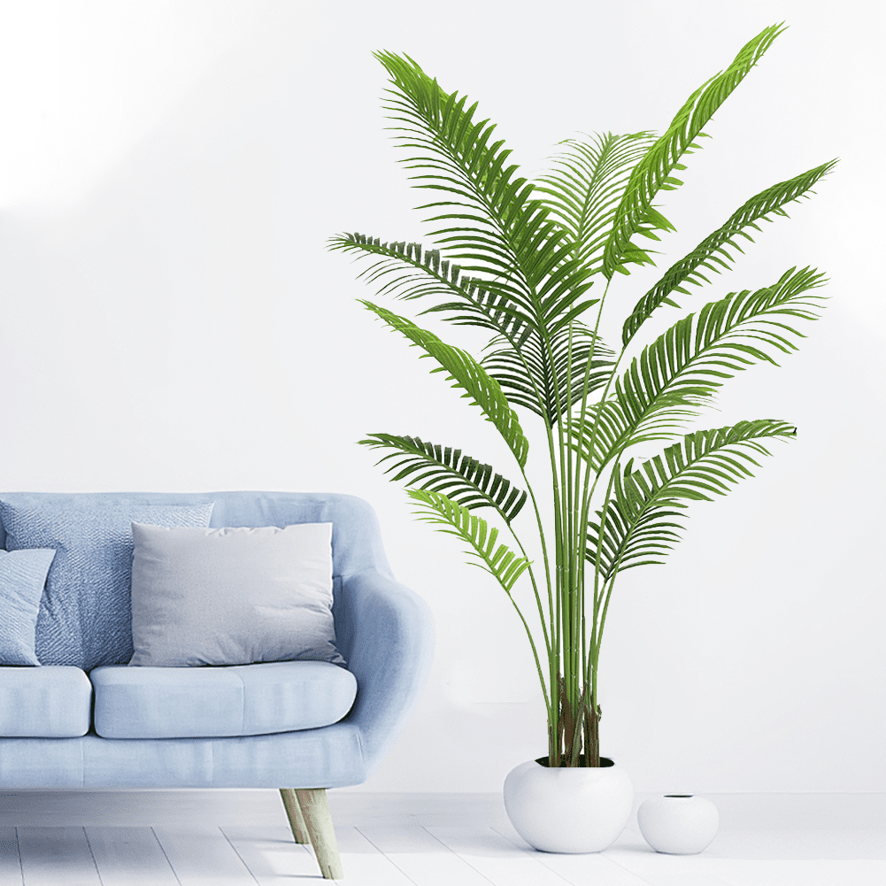 Artificial Palm Tree 6ft Tall Fake Tropical Palm Tree with 14
