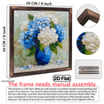 thumbnail image 3 of 2D Flat, 1pc Rustic Blue Hydrangea Flower Wall Art - 8x8inch Recycled Wood Framed Sign, 2D Flat Print for Living Room, Bedroom, Kitchen, Bathroom, Office Decor, Decorative Sign, Plaque, 3 of 9