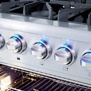 Thor Kitchen 36 Inch Professional 6 Burner Gas Range Oven, Stainless Steel