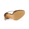 thumbnail image 5 of BLISSFUL STEP Women's Shoes Round Toe Stiletto Heel T-Strap Sandals Leopard 7, 5 of 7