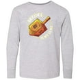 thumbnail image 3 of Inktastic Hanukkah Dreidel Game Long Sleeve Youth T-Shirt, 3 of 5