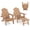 Brown, variant on Gymax 2 PCS Folding Adirondack Chair HIPS Fire Pit Chair w/ Adjustable Backrest Black