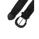 thumbnail image 2 of Cinturones de cintura tejidos para mujeres INSPIRE CHIC con hebilla de metal, cinturones trenzados anchos, color negro, 129 cm, 2 of 4