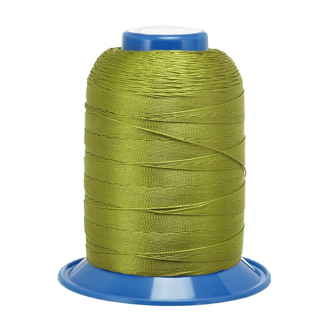 Unique Bargains Fil de Polyester Lié Olive, Extra Résistant, 710 Verges
