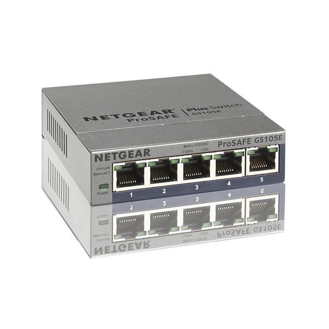 Switch Ethernet Netgear Gs105e-200nas Con 5 Puertos Gigabit NETGEAR GS105E-200NAS