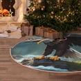 thumbnail image 5 of Rateoe Forest River Bald Eagle Pattern Christmas Tree Skirt with Ties , Christmas Tree Decorations, Farmhouse Christmas Decor Xmas Holiday Decorations-30", 5 of 6