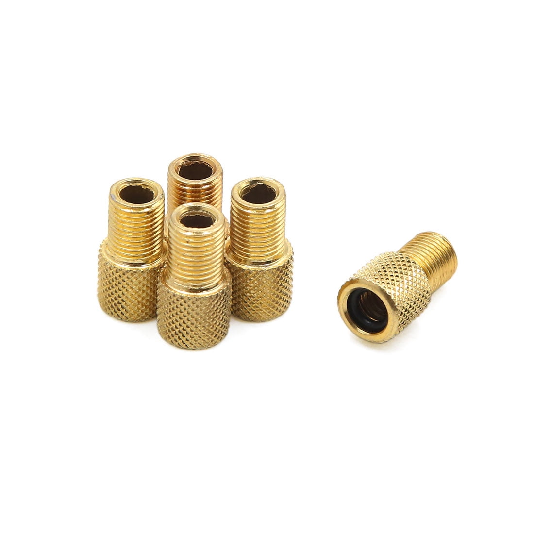 5Pcs Metal Mesh Design Presta to Schrader Tire Valve Converter Adapter