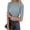 Light Blue, variant on PEXLYCLU short sleeve sweater for women, womens short sleeve sweater, summer sweaters for women, Women's Spring Summer Scalloped Short Sleeve Tops Textured Shirts, Army Green L