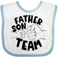 thumbnail image 3 of Inktastic Father's Day Father Son Team Parent Child Fist Bump Boys or Girls Baby Bib, 3 of 4