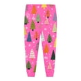 thumbnail image 5 of Ulanda Kids Christmas 2 Piece Outfits Toddler Boys Girls Cotton Xmas Graphic Clothing Set Fall Winter Thermal Pants Set (Pink, 8-9 Years), 5 of 6