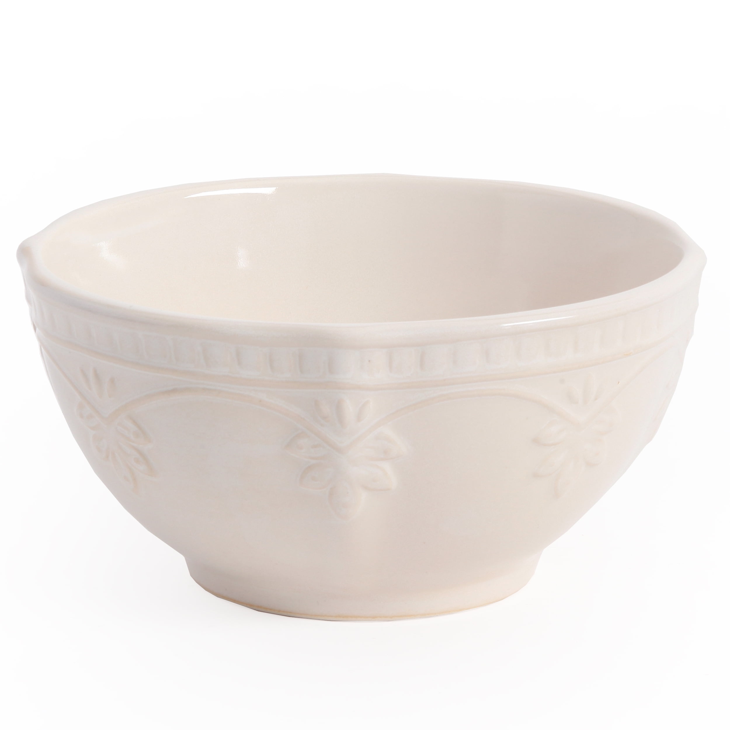 The Pioneer Woman Farmhouse Lace 12-Piece Dinnerware Set, Linen
