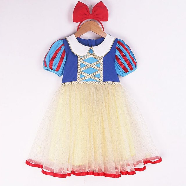 Vestidos de princesa Vestidos de verano Faldas de manga corta Vestidos de cumpleaños para niñas Vestidos clásicos