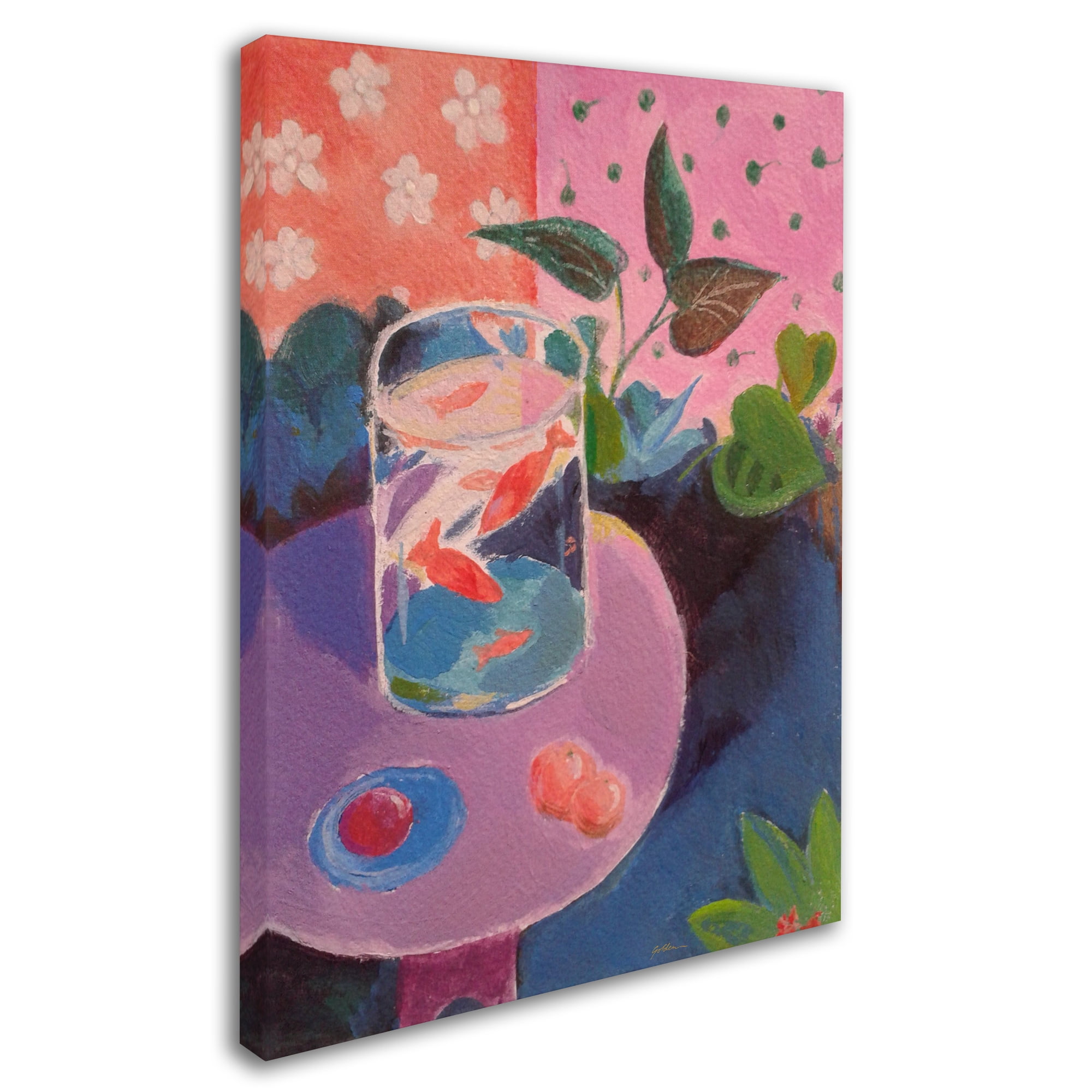 Trademark Fine Art "Goldfish" Canvas Art by Sheila Golden