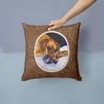 thumbnail image 2 of Carolines Treasures 7099PW1414 Natural Eared Fawn Great Dane Momma and Puppy Fabric Decorative Pillow  14Hx14W, 2 of 4