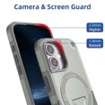 thumbnail image 4 of Decase for iPhone 16 Case with Kickstand, Compatible with MagSafe, Military-Grade Drop Protection Heavy Duty Hybrid Shockproof Rugged Protective Phone Cover for iPhone 16,Gray, 4 of 7