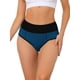 thumbnail image 1 of INSPIRAR CHIC Ropa Interior de Mujer Control de Abdomen de Cintura Alta Braguitas de Color Bloque M Azul Oscuro, 1 of 4